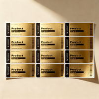Etiquetas Autoadhesivas de Vinilo Dorado de Primera Calidad para Viales de Péptidos, 3ml/10ml/30ml, Forma Personalizada, Código de Barras, Resistentes al Agua y al Calor