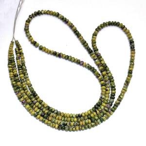 Piedra preciosa de atlantasita AAA, cuentas redondas lisas de 3mm-4mm, cuentas sueltas de piedras preciosas semipreciosas de Stichtita raras naturales para la fabricación de joyas - Product Image 2