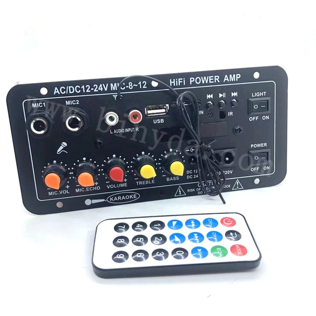 12V Power Amplifier 24V High Power Amplifier Car Power Amplifier Mainboard with Display