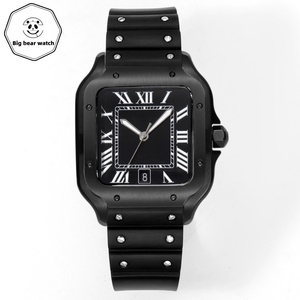 Reloj Automático de Lujo para Hombre con Movimiento Mecánico Santoses Miyota 9015 de Calidad Original TOP, Estilo Darth Vader, Tipo <span class=keywords><strong>Cartier</strong></span> - Product Image 1