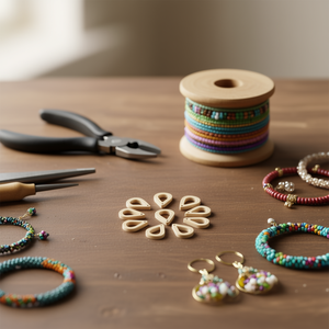 Perline in legno a goccia Ilan 24x17mm 10 pezzi per la creazione di gioielli - Product Image 2