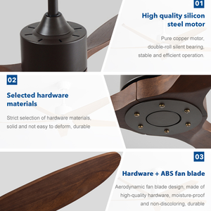 Alta qualità ABS Blade <span class=keywords><strong>DC</strong></span> motore 52 pollici 60 pollici telecomando moderno ventilatore da soffitto per soggiorno ristorante - Product Image 6