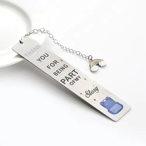 Luxury Corporate Executive Souvenir Gifts Promotional Notebook Bookmark Business Gift Stainless Steel Promotional Bookmarks Leaf