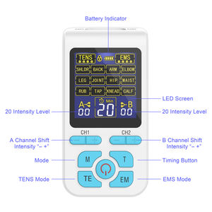 2024 produk laris, peralatan terapi fisik alat pijat elektrik stimulator otot EMS <span class=keywords><strong>Tens</strong></span> Unit fisioterapi digital - Product Image 5