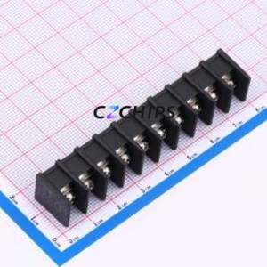 MX25C-7.62-10P-BK01-Cu-S-A Barrier Terminal Block Through hole,P=7.62mm Connector Two Sides 7.62mm 1x10P Straight Pin - Product Image 1