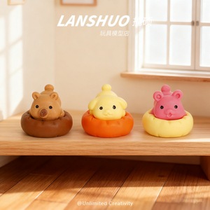 Figurines d'animaux en résine DIY Rainbow Candy, miniatures pour la décoration de la maison, accessoires d'artisanat artistique - Product Image 3
