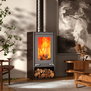 <span class=keywords><strong>Chimenea</strong></span> Vertical Moderna de Acero Craftsman Red Flame con Combustible de Leña, Calefacción Independiente - Product Image 3