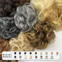 Accessoires pour cheveux naturels prêts à être expédiés pour femmes : Perruques, extensions de chignon pour bal de promo, chignon court bouclé désordonné, chignon à nouer