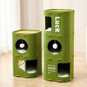 Cama para Gatos Moderna, Clásica, <span class=keywords><strong>de</strong></span> Lujo, Duradera y Multifuncional, Nido para Dormir, Fibra Química <span class=keywords><strong>de</strong></span> Poliéster, Cartón, Reductor <span class=keywords><strong>de</strong></span> Sonido, Antiarañazos - Product Image 2