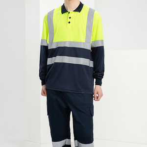 Wholesale Reflective Short Long Sleeve T-Shirts Visibility WorkBreathable Waterproof Work Wear Safety - Product Image 4