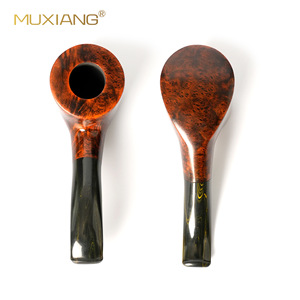 MUXIANG Tobacco Pipe Bent Type Solid Wood 3mm Filter Men's Smoking Pipe - Product Image 2