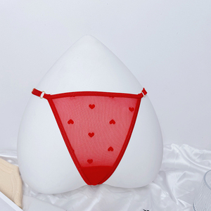 2025 Sexy a forma di cuore perizoma rosso con fiocco grande mutandine personalizzate con lettere di strass speciali da donna mutande regolabili con perizoma - Product Image 3