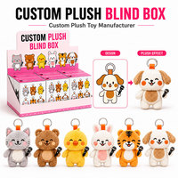 Boîte aveugle en peluche personnalisée à la mode porte-clés ventilateur Souvenir Concert marchandise chien peluche poupée OEM ODM peluche Logo personnalisé