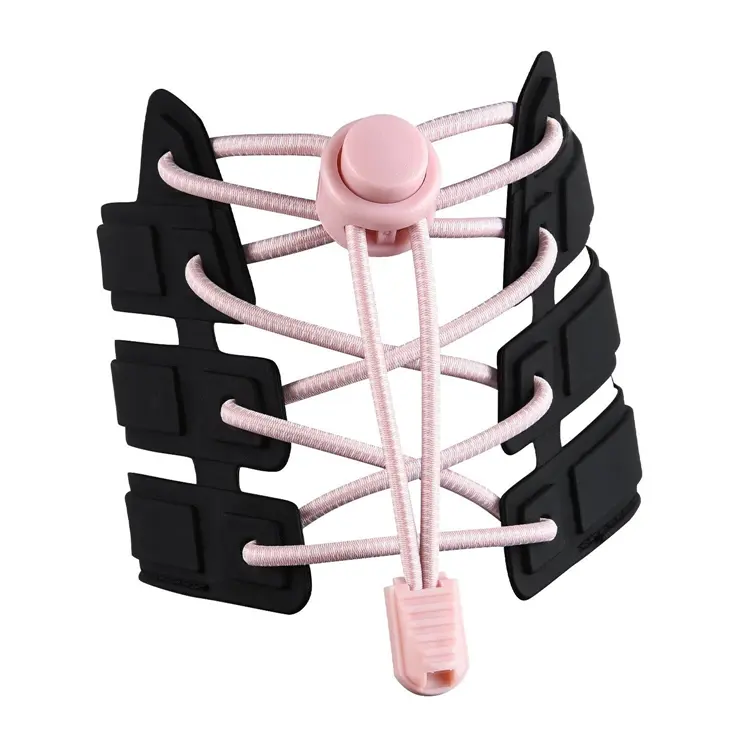 4mm runde rosa Schnürsenkel Kinder faul ohne Krawatte Spring Lock elastische Schnürsenkel neue elastische Schnürsenkel Schnürsenkel 2022