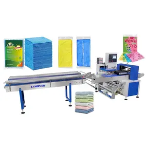 High Speed Horizontal Multi Function Towel Sachets Flow Packaging Packing Machine