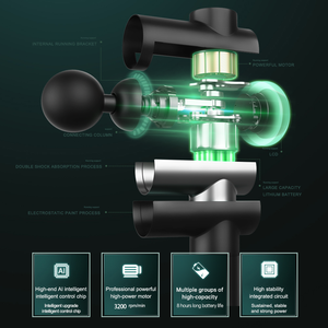 Potente Pistola de Masaje de Percusión Manual con 99 Niveles de Velocidad, Carga Tipo-C y Tecnología de Impulso de Vibración para Alivio Muscular Corporal - Product Image 6