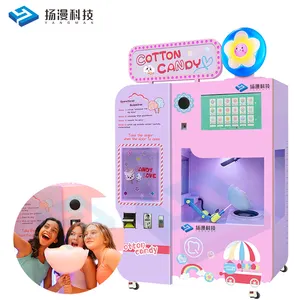 The Factory 4 Kinds Of Taste Coins Kuwait Fancy Robot Candy Making Machine Cotton Candy Machine For Birthday Parties