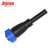 Connecteur circulaire industriel étanche M25 à 2 broches, mâle, à assembler, avec broches plaquées or, IP67, connexion d'alimentation stable