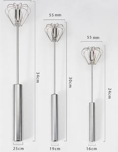 10英寸不锈钢压机手动自动旋转打蛋器搅拌器打蛋器 - Product Image 4