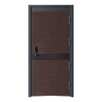 Porte en acier de sécurité moderne, fabrication chinoise, fournisseur turc, sécurité extérieure, anti-vol, échantillon gratuit avec serrure intelligente