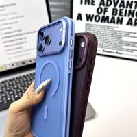 Coque antichoc pour iPhone 18 Pro Max avec cadre métallique pour appareil photo et boutons, toucher mat, compatible iPhone 18, 17, 16, 15