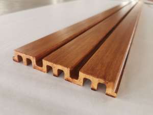 แผ่นผนังไม้ไผ่แข็งแบบพรีเมียม M Groove สำหรับตกแต่งภายใน/ภายนอกอาคาร ขนาดสั่งทำได้ รับประกัน 5 ปี ดีไซน์สวยงามหรูหรา เหมาะสำหรับห้องนั่งเล่น - Product Image 5