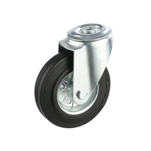 High Quality Black Rubber <strong>Caster</strong> for <strong>Metal</strong> Platform Trolley Cart Esd <strong>Caster</strong> 75 /80/100/125/150/160/200/250mm Rubber <strong>Wheel</strong> - Product Image 4