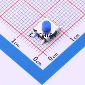 TP11222651 Tactile Switch SMD,6.2x6.2mm Switch Single Pole Single Throw Round Button 2.6N Vertical Mount - Product Image 1