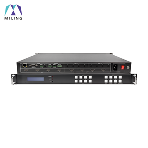 Commutateur matriciel fixe professionnel 4x4 AV 4K sans soudure avec construction métallique 2.0 pour l'épissage audio/vidéo mural - Product Image 1