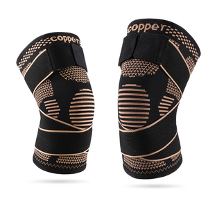 Genouillère en tissu <span class=keywords><strong>de</strong></span> cuivre avec support <span class=keywords><strong>de</strong></span> compression Premium en cuivre pour la douleur au genou arthrite douleur articulaire revivre - Product Image 4