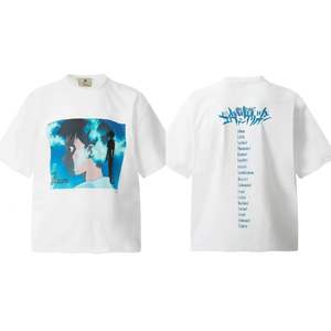 Camiseta de manga corta para parejas, estilo vintage, holgada, de tela gruesa, moderna y a la moda, para hombre y mujer - Product Image 2