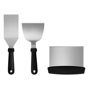 Ensemble d'outils de barbecue en acier inoxydable, 7 pièces, spatule, grattoir, outils de cuisson multifonctionnels pour la cuisine en plein air, outils de grillade Teppanyaki - Product Image 2