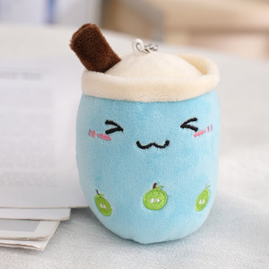 EN STOCK Llavero de Peluche Suave de 10CM con Diseño de Dibujos Animados Kawaii, con Forma de Fruta, Leche, Boba, Té de Burbujas y Café - Product Image 2