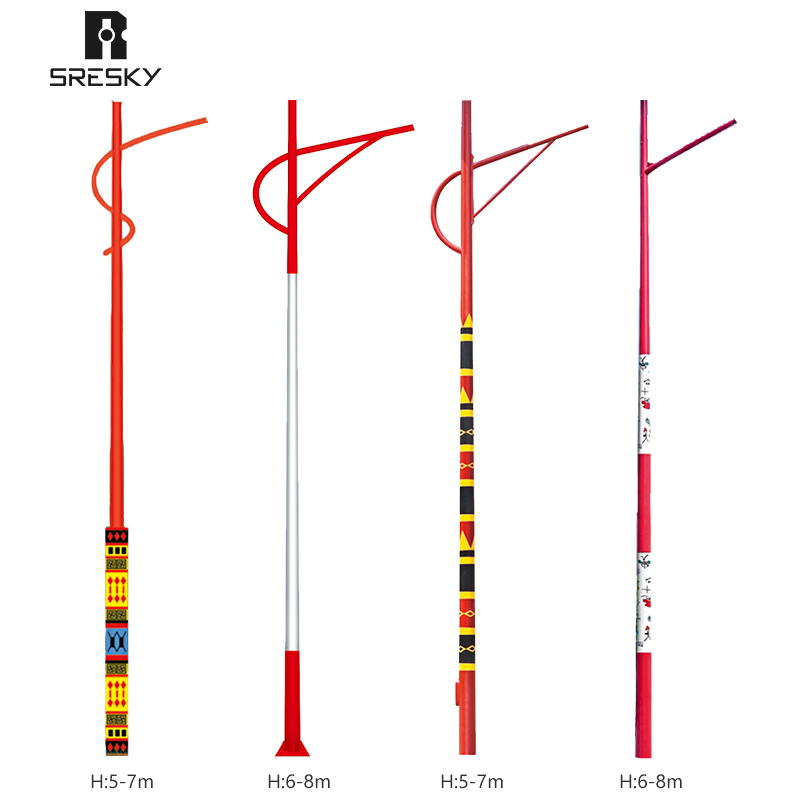 Высококачественный наружный дорожный фонарь SRESKY разной высоты, светодиодный уличный фонарь на солнечной батарее