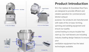 พัดลมดูดอากาศแบบแรงเหวี่ยง 3800 CFM 1720 รอบต่อนาที สำหรับติดตั้งบนหลังคา ใช้ในครัว รถขายอาหาร ดูดควัน พัดลมอุตสาหกรรม พัดลมระบายอากาศ - Product Image 4