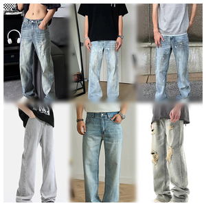 Factory <span class=keywords><strong>Outlet</strong></span> Nuevo producto Ripped Jeans Hombres Ventas <span class=keywords><strong>de</strong></span> liquidación Brand New Jeans Hombres, New Arrival Stock Lotes Stacked Jeans Hombres - Product Image 3