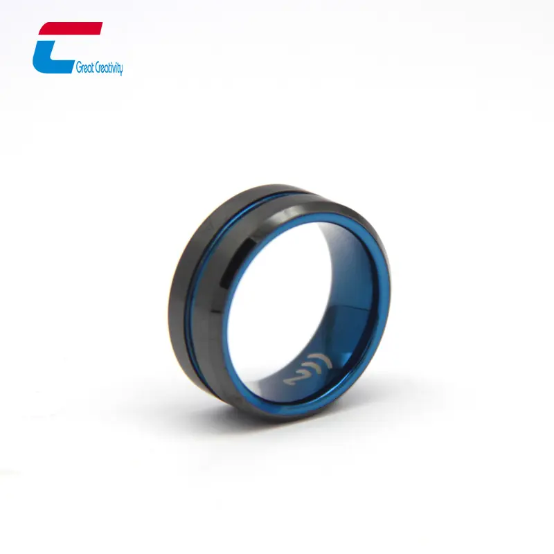 Anneaux Nfc en céramique/acier inoxydable sans contact Rfid Smart Ring Nfc