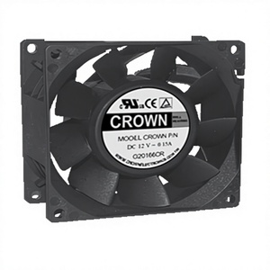 Ventilador Axial de CC Crown AGQ08038_12L T2 con Rodamientos de Bolas, Aspas de Plástico, Eléctrico, OEM, Uso Industrial - Product Image 1