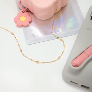 J & D 18K PVD placa de oro <span class=keywords><strong>collar</strong></span> de acero inoxidable clásico blanco Rhinestone caballo ojo Clip <span class=keywords><strong>collar</strong></span> de cuentas - Product Image 4