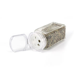 Poivrière et salière <span class=keywords><strong>de</strong></span> <span class=keywords><strong>poche</strong></span> carrée moderne <span class=keywords><strong>de</strong></span> 100ml certifiée LFGB avec couvercle en plastique, bouteille en verre pour assaisonner les épices. - Product Image 3