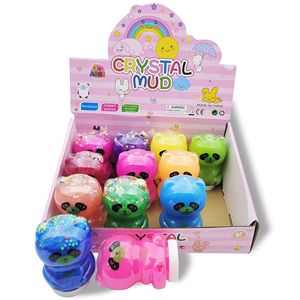 Slime Cristal Panda pour le Commerce International, Slime Pailleté Effet Cuir, Faux Slime Nacré Dégradé - Product Image 1