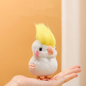 Jouets en peluche poupées à remonter, perroquet enfantin cool qui bouge et saute, jouets en peluche simulés avec mécanisme de remontage à chaîne mobile, cadeau pour enfants - Product Image 4