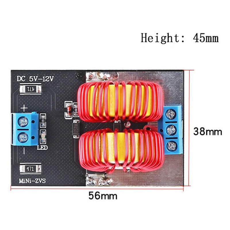 Mini ZVS Low Voltage Induction Heater 5V-12V With Heating Coil - Flyback Driver Heating Power Module
