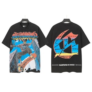 T-shirt Homme Godspeed2026ss Style Européen et Américain, Mode Urbaine, Instagram, Effet Délavé, Rétro, Ample, Coton, Imprimé 3D - Product Image 4