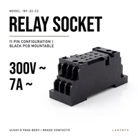 18F-3Z-C2 Relay Hitam Berkinerja Tinggi PCB 300v 7A Soket Relay Dapat Dikirim Dengan Cepat