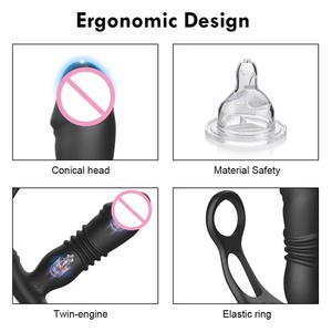 Remote Control Telescopic <strong>Butt</strong> <strong>Plug</strong> with Cock Ring Penis Delay Ejaculation Prostate Massage Vibrating Dlido Male Anal Vibrator - Product Image 3