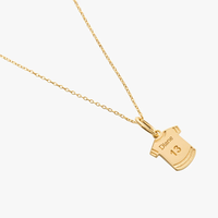 Collier pendentif maillot personnalisé gravé avec nom et numéro, en acier inoxydable plaqué or 18 carats, cadeau personnalisé pour fan de sport ou athlète, étanche
