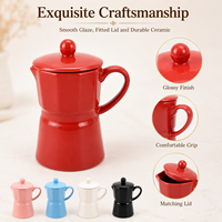 Cafetière Moka en céramique créative, forme octogonale, pour cuisinière, couleur personnalisée, OEM ODM, vente en gros