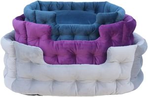 Customizable Luxury Velvet Pet <b>Nest</b> Modern Square Dog <b>Bed</b> for Large Dogs Faux Fur Removable Print Private Label <b>Bed</b> for Winter - Product Image 6