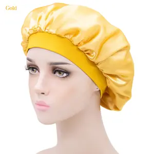 Custom Logo Silk Satin Hair Bonnet Print Women Sleep Turban Silk Bonnet Hair Bonnet For Sleeping